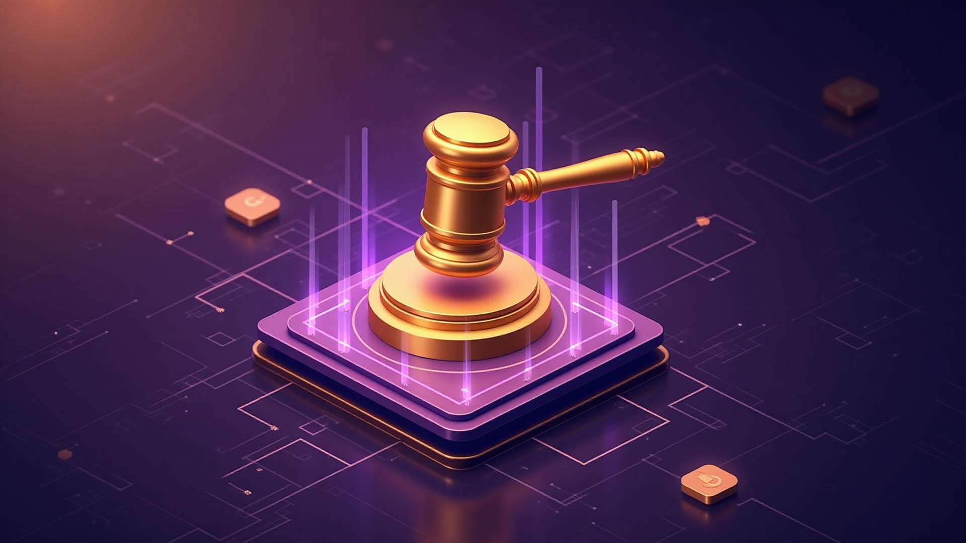 Blockchain Auction Platform Illustration